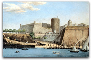 Simone Manca: Alghero (watercolor 19th century)